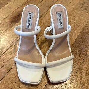 White Steve Madden heels
